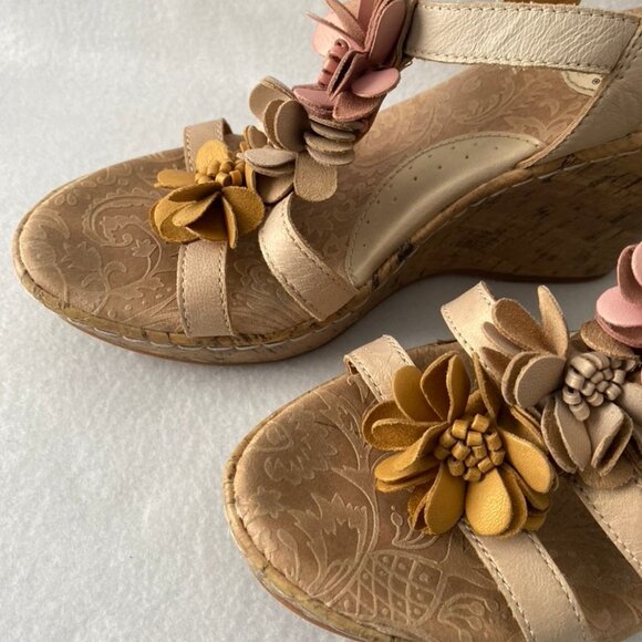 Born Concept Size 9M/W Cork Wedge Open Toe Sandals - Picture 5 of 16